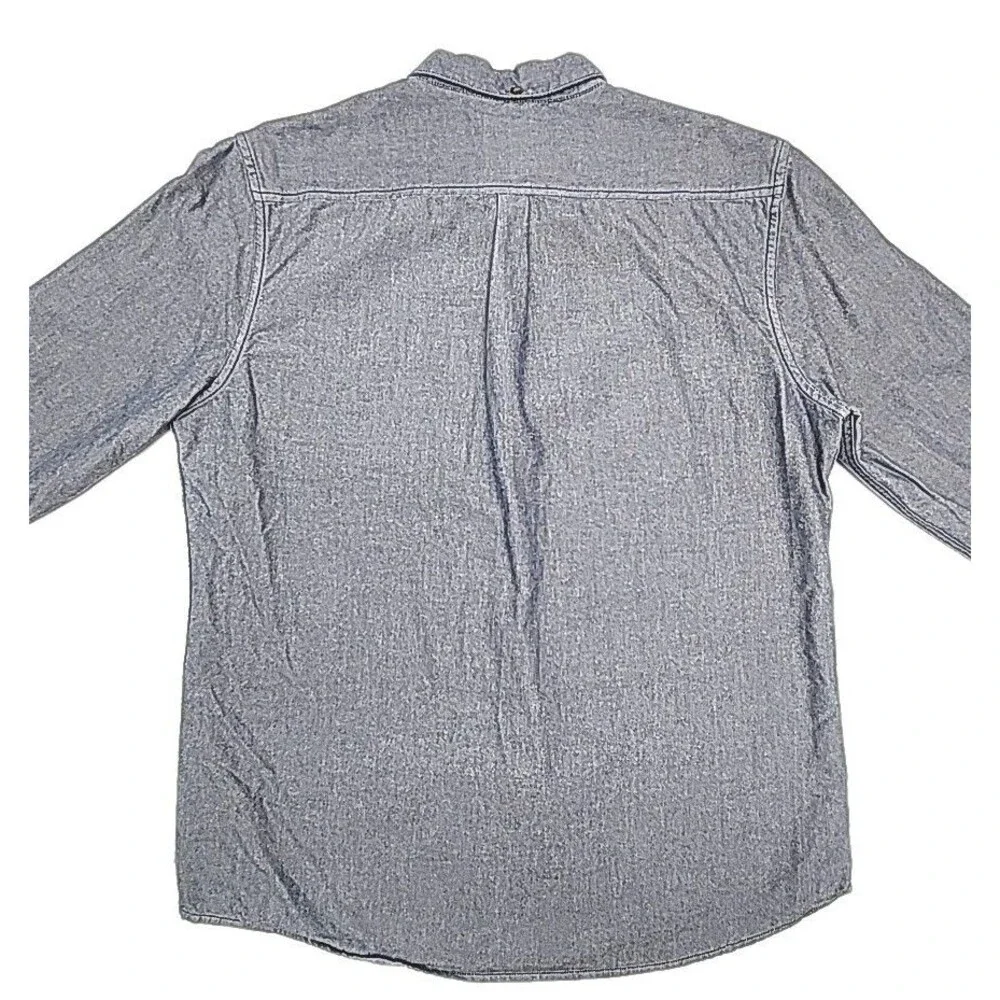 Levi’s Shirt Modern Fit Cotton Men’s Size XL Blue Chambray Denim Button Long Slv